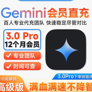 【Gemini3！稳定不降智】Gemini pro 3/2.5 3.0 nano学生优惠代充
